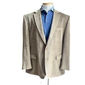 Ralph Ralph Lauren classic tan corduroy sport coat blazer suit jacket size 48L